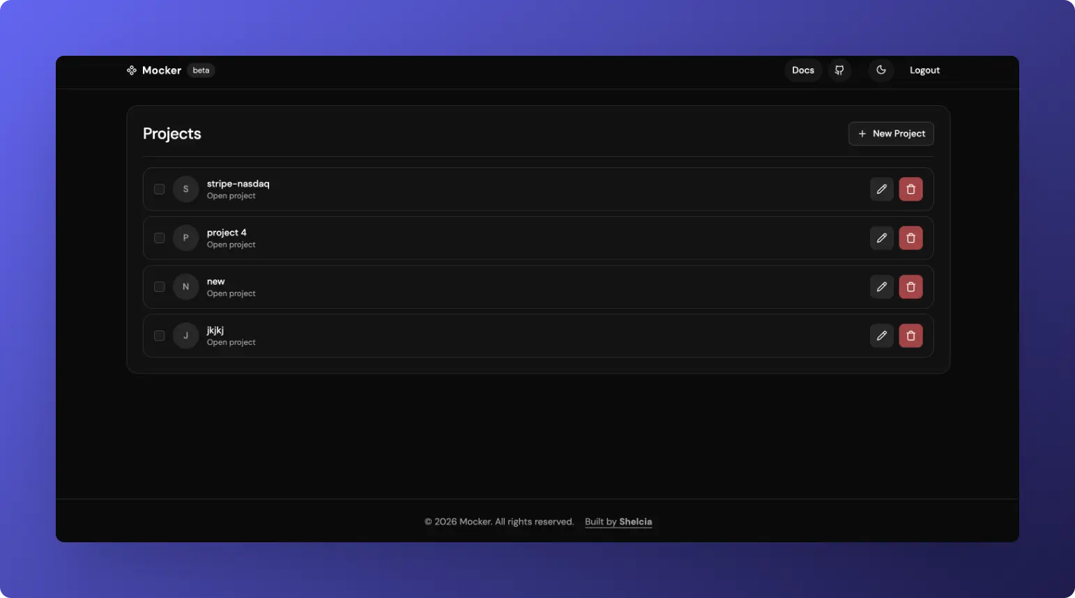 Mocker project screenshot